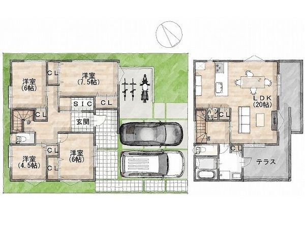 姫路市飾磨区構　新築一戸建て　全１区画
