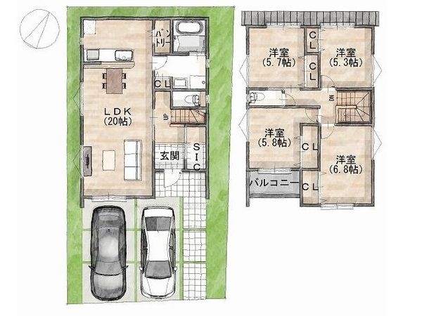 藤井寺市古室２丁目　新築一戸建て　２号棟