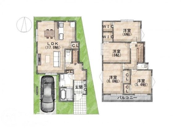 八尾市久宝園３丁目　中古一戸建