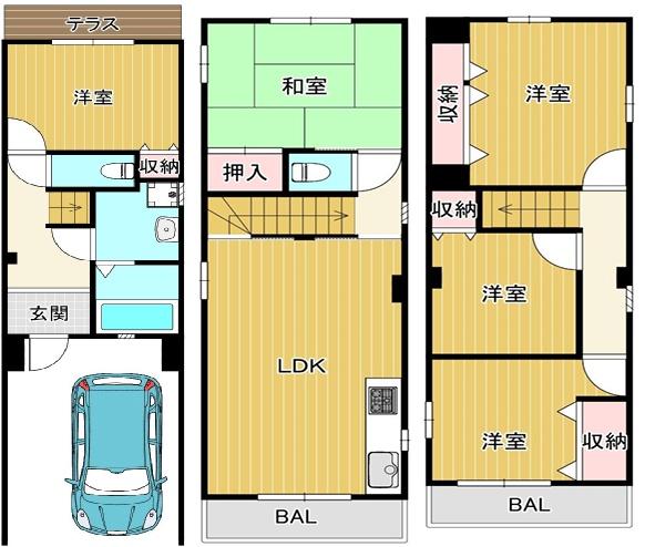 大阪市旭区高殿４丁目の中古一戸建
