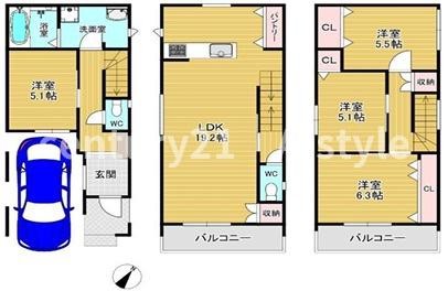 大阪市東住吉区住道矢田９丁目の新築一戸建