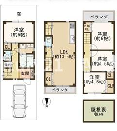 大阪市城東区東中浜４丁目の中古一戸建て