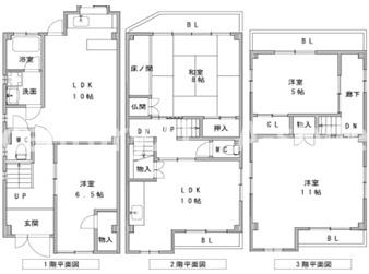 大阪市東住吉区駒川３丁目の中古一戸建