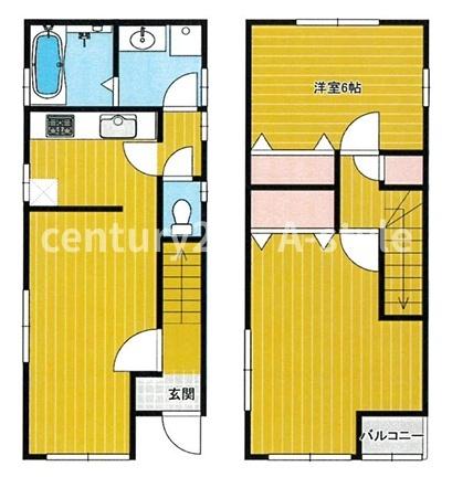 大阪市西成区橘3丁目の中古一戸建て(間取り)