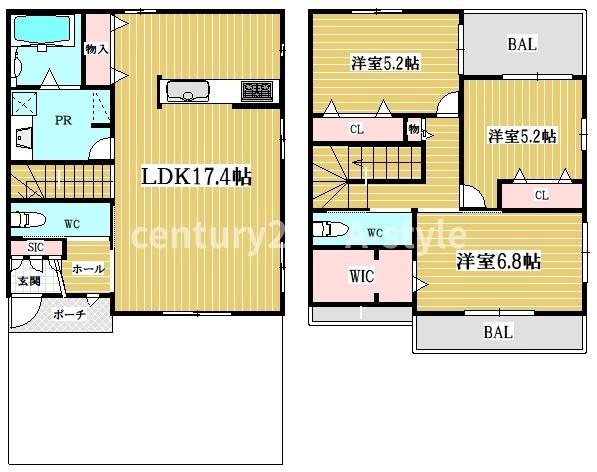 大阪市淀川区十八条3丁目の中古一戸建て(間取り)