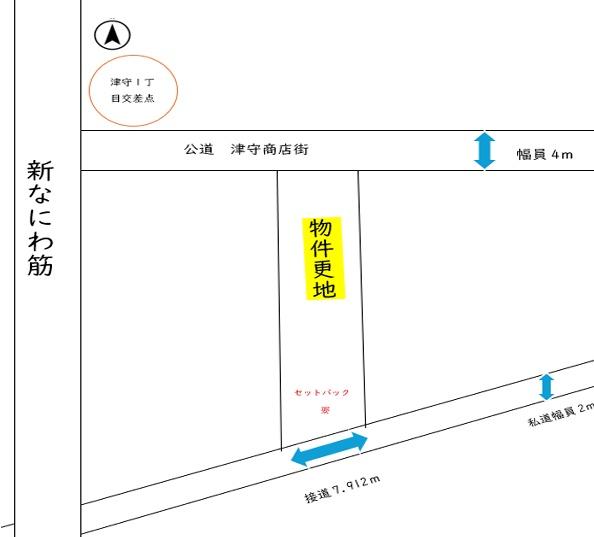 大阪市西成区津守１丁目の土地