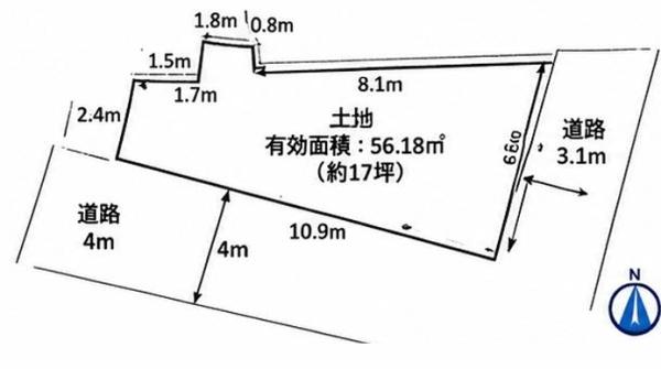 大阪市東成区玉津３丁目の土地