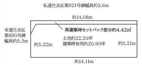 大阪市西成区山王１丁目の土地