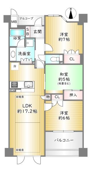ローレルコート京都北野(間取り)