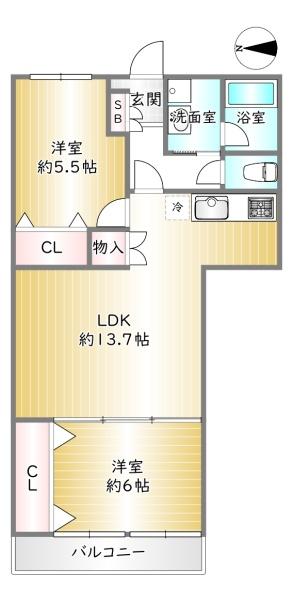 賀陽コーポラス(間取り)