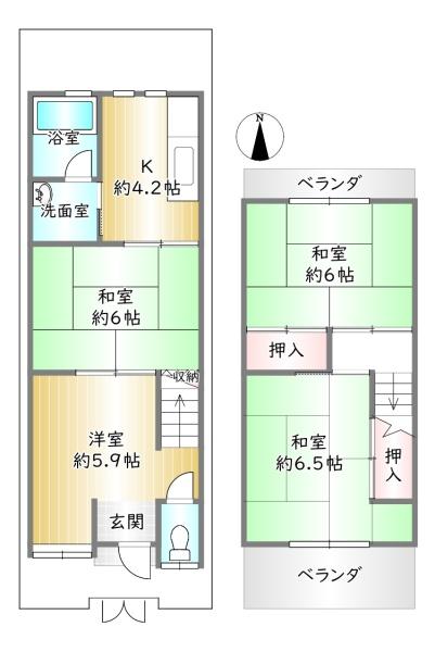京都市山科区上花山久保町の中古一戸建て