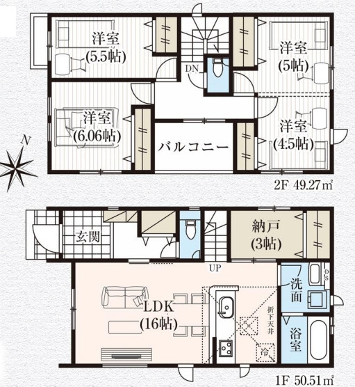 GRAFARE川越市今成13期　全5棟