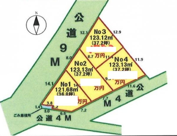 川越市山田440－1　全4区画売地