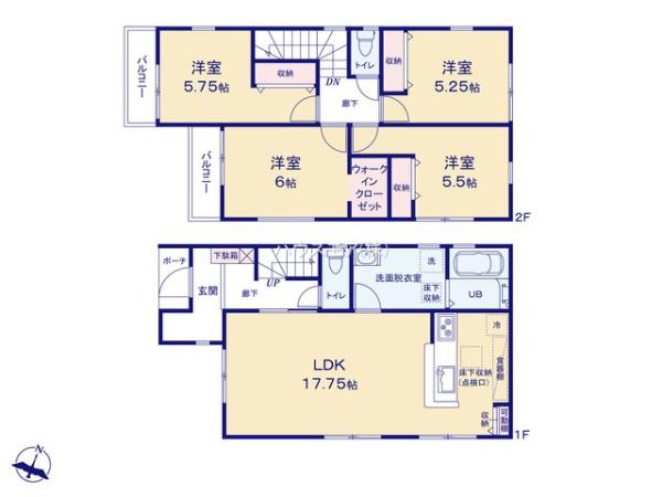 柏市青葉台1丁目　1号棟　新築戸建