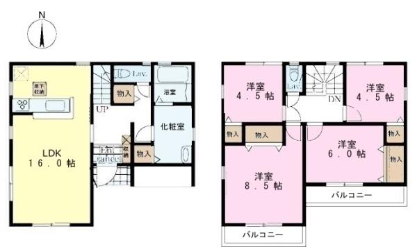 我孫子市東我孫子2丁目　1号棟　新築戸建