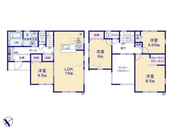 土浦市板谷7丁目　1号棟　新築戸建て