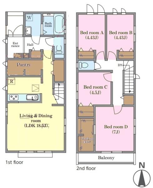 松戸市八ケ崎5丁目　2号棟　新築戸建