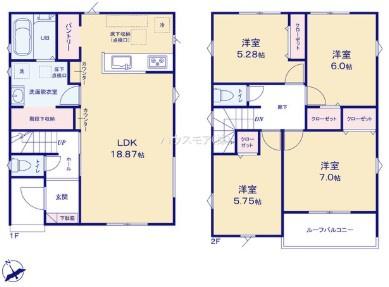 守谷市松ケ丘5丁目　2号棟　新築戸建