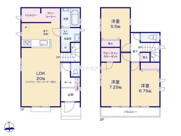 野田市岩名2丁目　A号棟　新築戸建て
