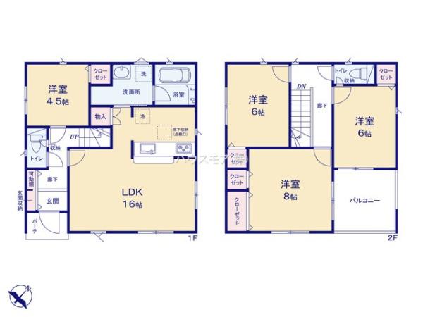 土浦市中高津2丁目　2号棟　新築戸建て