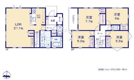 柏市篠籠田の新築一戸建