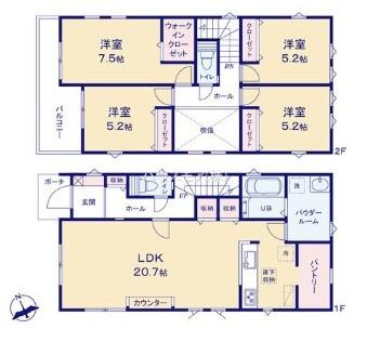流山市江戸川台西2丁目　2号棟　新築戸建