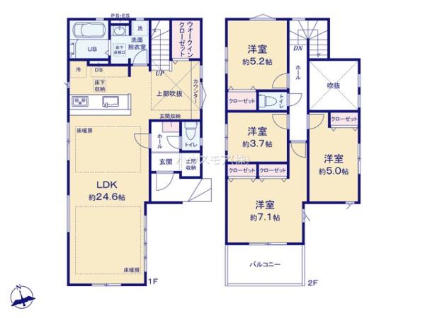 流山市松ケ丘4丁目　1号棟　新築戸建