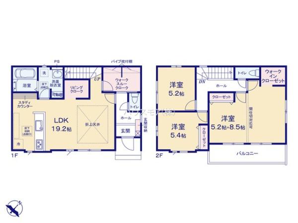 牛久市さくら台1丁目　2号棟　新築戸建て