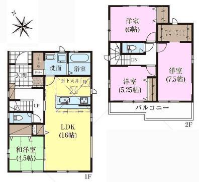 柏市戸張　5号棟　新築戸建
