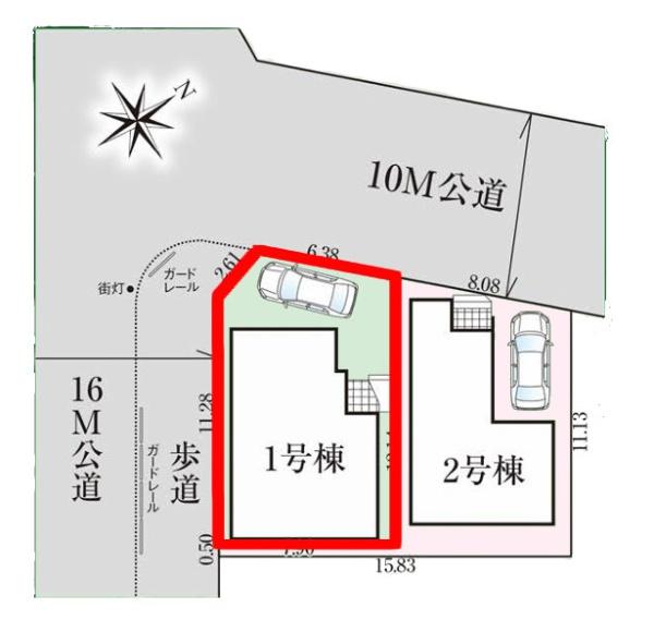 流山市鰭ヶ崎　1号棟　新築戸建