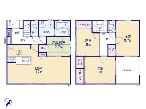 龍ケ崎市小柴3丁目　新築戸建て