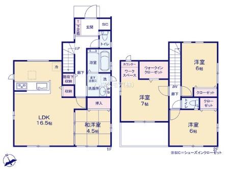 柏市戸張　1号棟　新築戸建