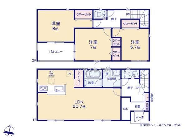 つくば市安食　2号棟　新築戸建て