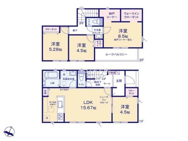 松戸市上本郷4丁目　4号棟　新築戸建