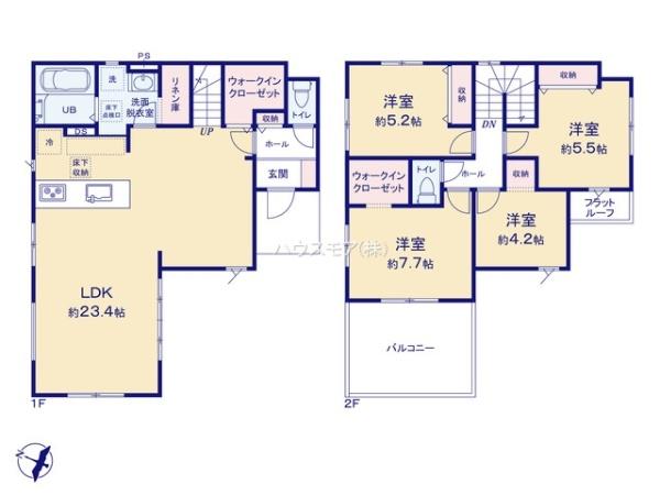 柏市松葉町2丁目　2号棟　新築戸建て