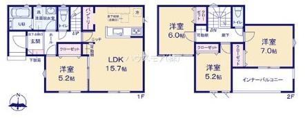 野田市五木新町　2号棟　新築戸建