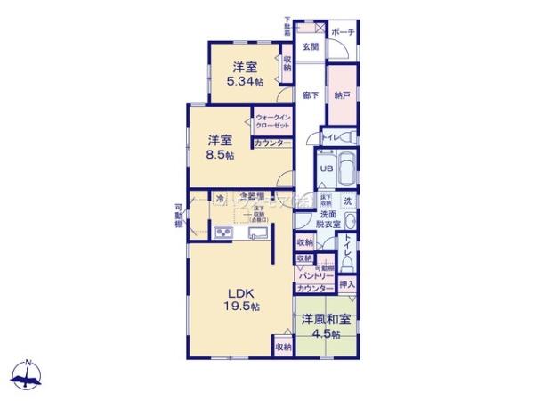 野田市中野台　3号棟　新築戸建て