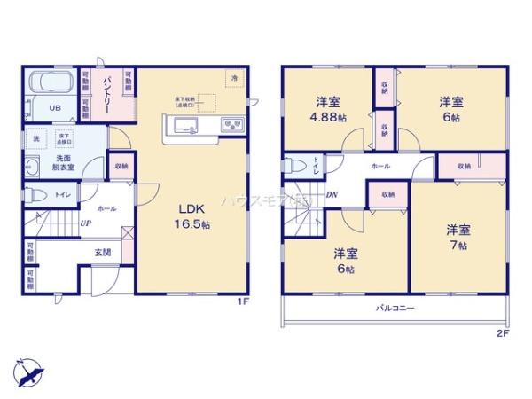 野田市大殿井 1号棟 新築戸建(間取り)