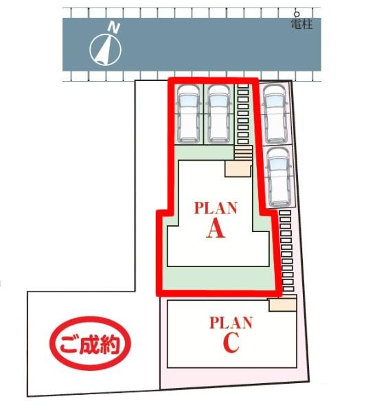 松戸市上本郷 A号棟 新築戸建て(区画図)