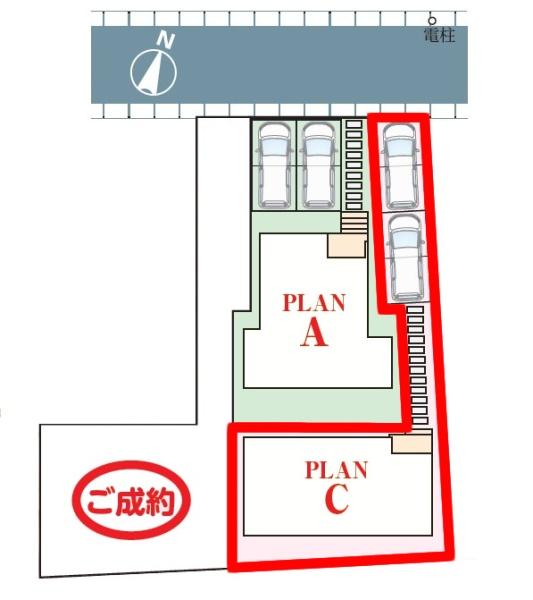松戸市上本郷 C号棟 新築戸建て(区画図)