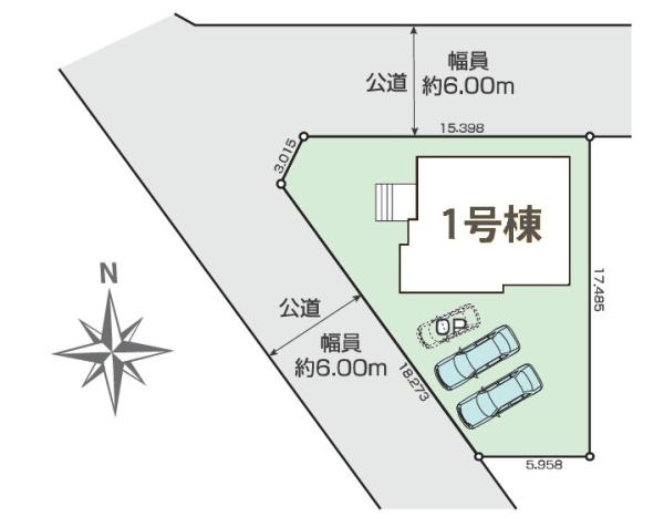 柏市花野井 新築戸建て(区画図)
