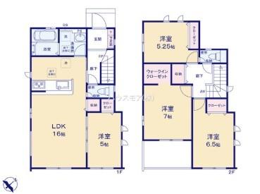野田市山崎 2号棟 新築戸建(間取り)