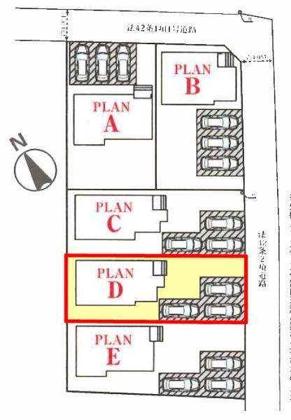 土浦市烏山4丁目 D号棟 新築戸建(区画図)
