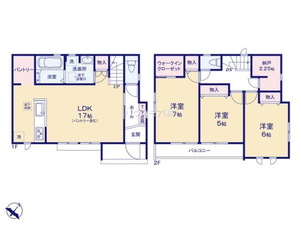 松戸市樋野口 C号棟 新築戸建(間取り)