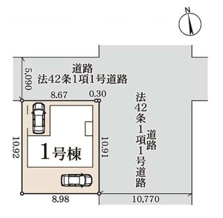 松戸市西馬橋2丁目 新築戸建(区画図)