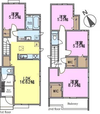 松戸市上本郷 A号棟 新築戸建(間取り)