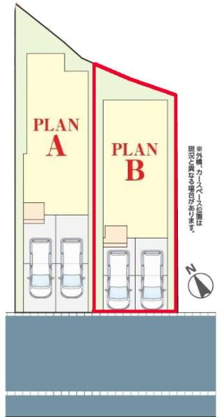 松戸市上本郷 B号棟 新築戸建(区画図)