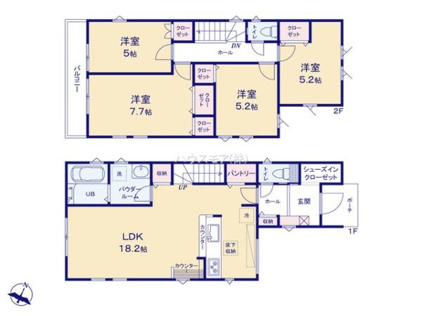 柏市西原1丁目　1号棟　新築戸建