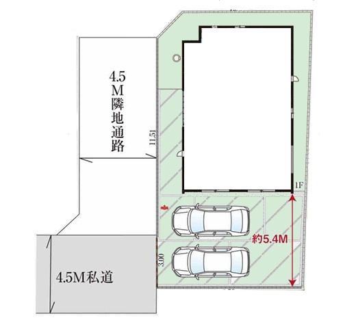 柏市酒井根2丁目 新築戸建て(区画図)
