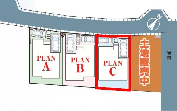柏市高田 C号棟 新築戸建(区画図)